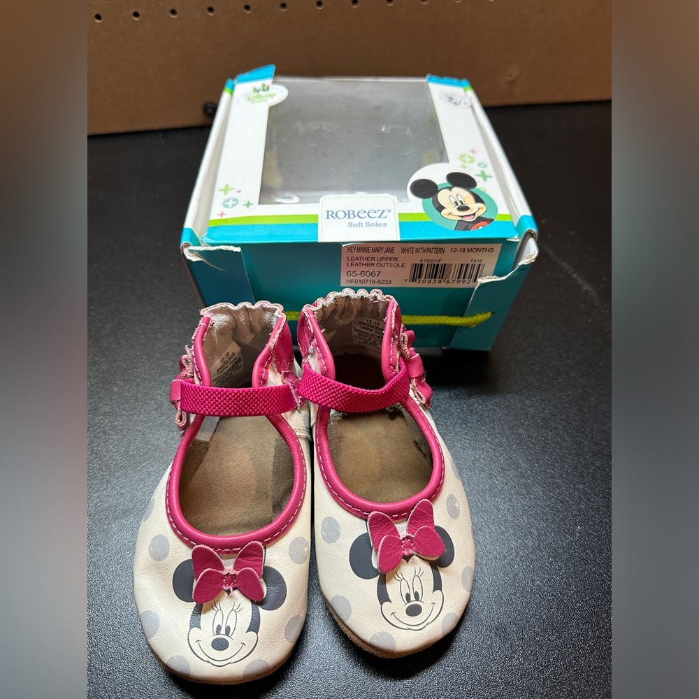 Disney Minnie Mouse Baby Girl Ballet Flats Size‎ 12-18 months